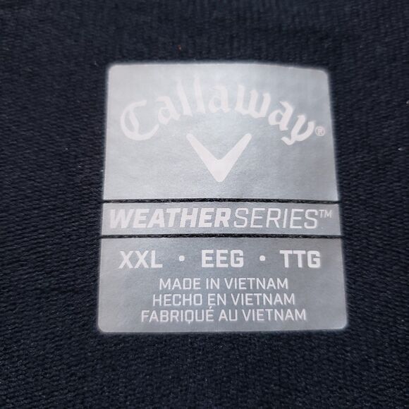 Callaway Mickey Golf Weather Series Size XXL Mens Black 1/4 Zip Long Sleeve - Picture 4 of 8
